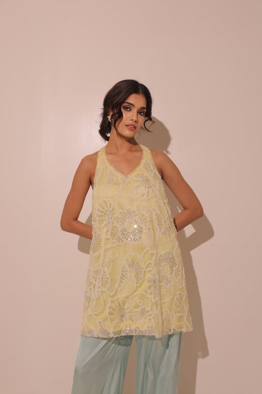 Yellow Embroider Kurta and Pant Set